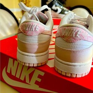 Nike Women’s Dunk Low Pink and Cream size 9 brand new with box.